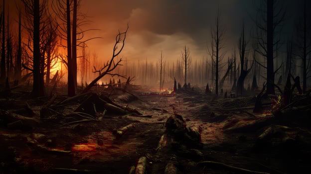 charred flames forest fire photo