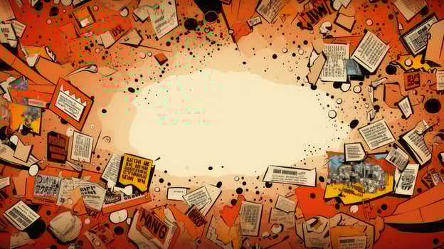 bubbles orange comic background photo