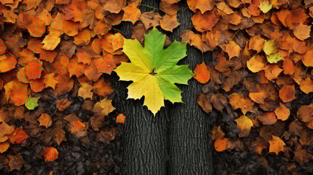 colorful leaf transition photo
