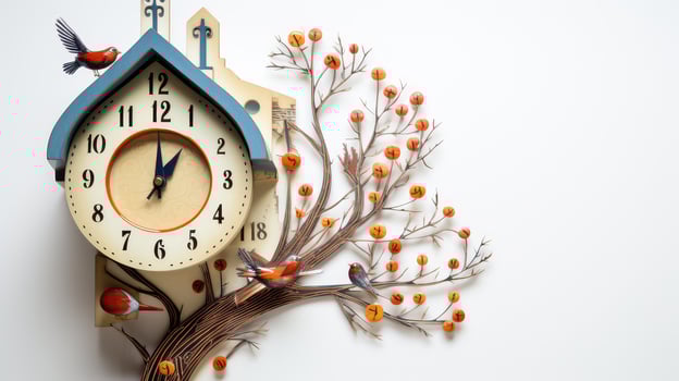 details clock white background photo