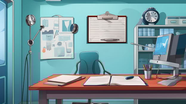 medical doctors office background photo