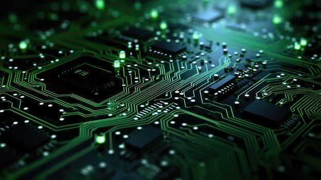 futuristic tech background green photo