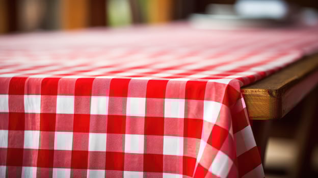 e red check table cloth photo