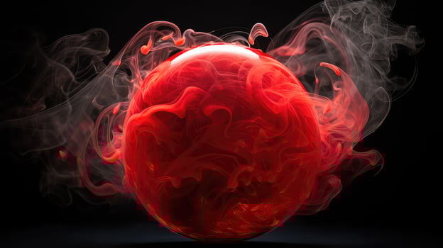 sphere red smoke transparent photo