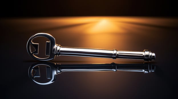 modern metal key photo