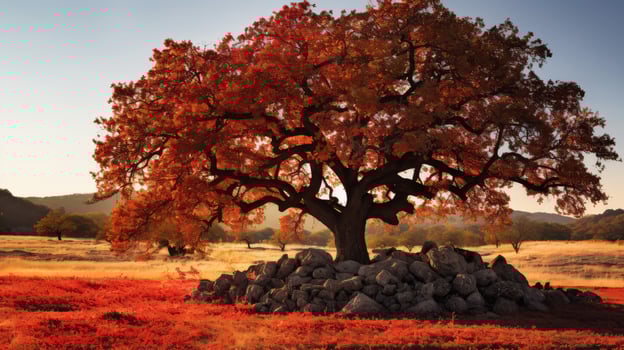 red black oak tree photo