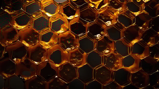 golden honeycomb texture photo