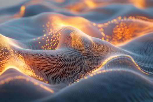 A close up of a wave of orange and yellow photo