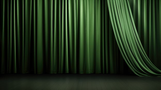 minimalist green curtain background photo