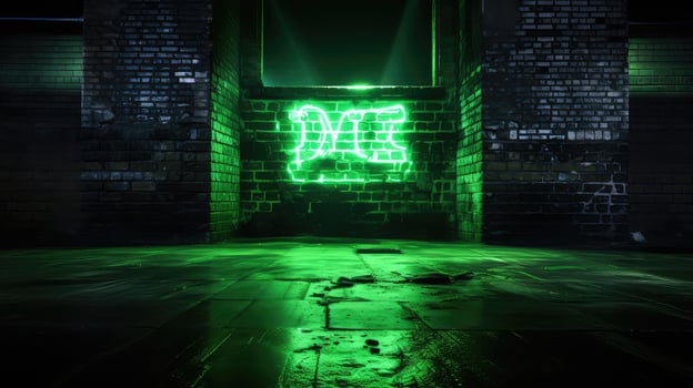 contrast neon font green photo