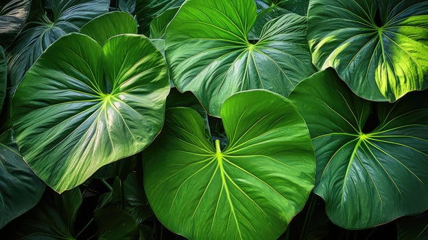 green tropical plant leaves photo