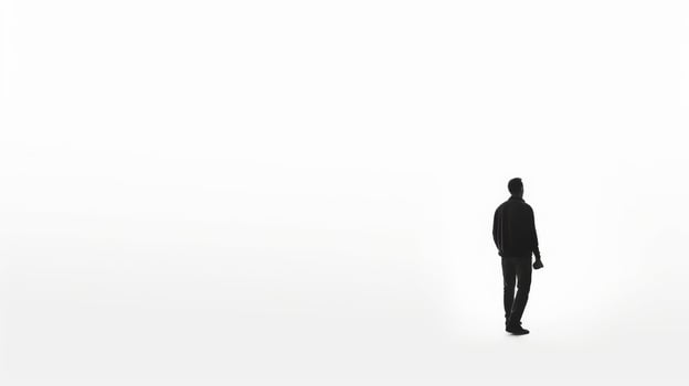 minimalist person black and white photo