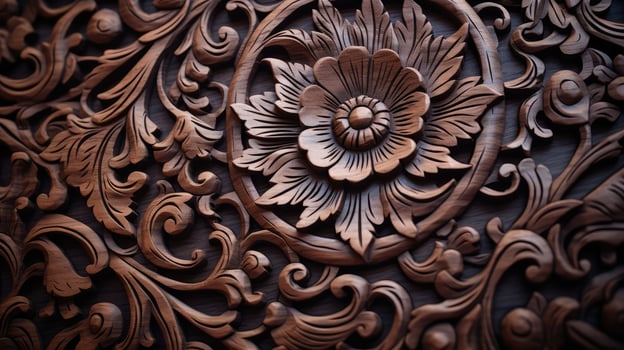 carving wooden panel photo
