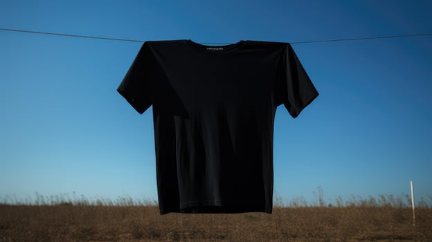 clothesline blank tee shirt black photo