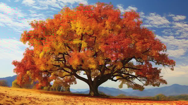 red oak tree design photo
