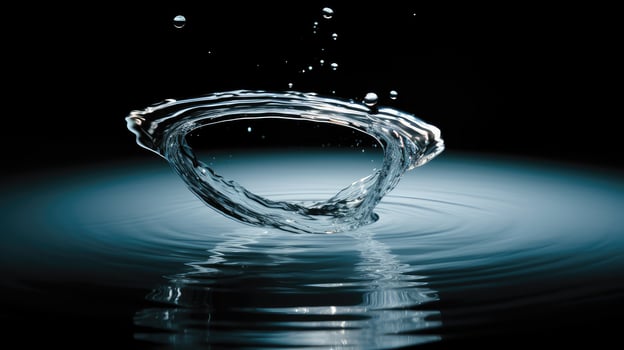ripple water splash isolated photo