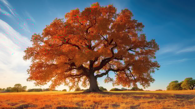 red oak tree fall photo