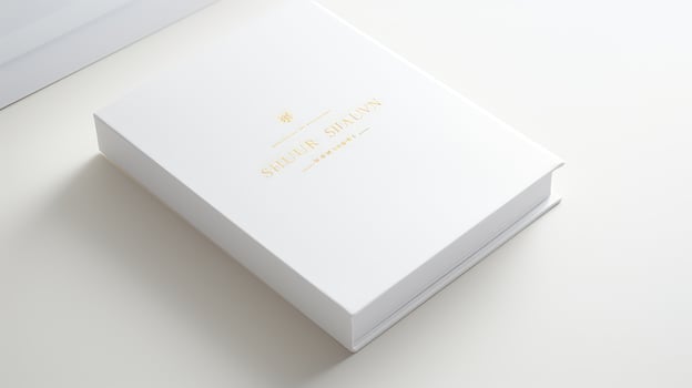 sophisticated white book cover photo
