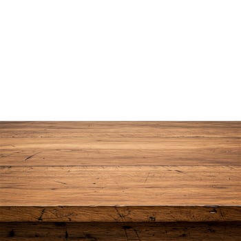 countertop, wooden table top on white background photo