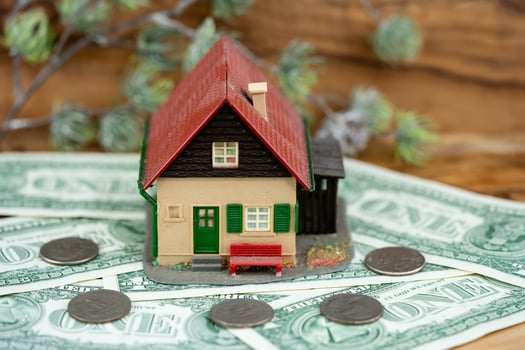 house with some US banknotes photo
