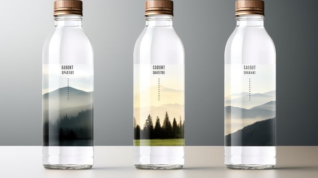 typography water bottle label photo