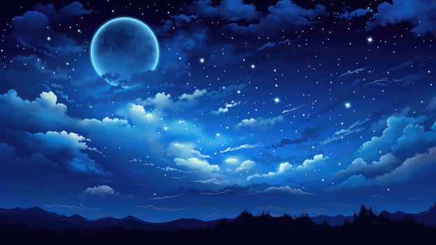 stars blue sky clip art photo