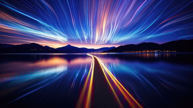 streak blue blur photo
