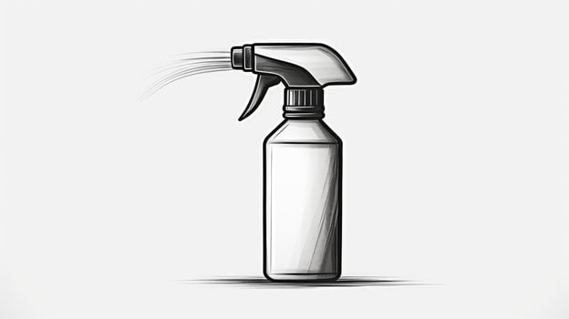 clean spray bottle outline photo