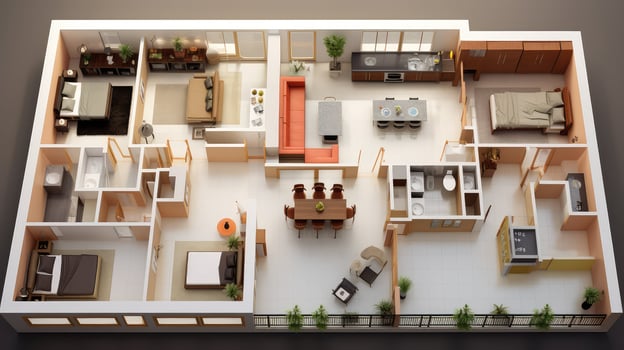 traditional house floor plan photo