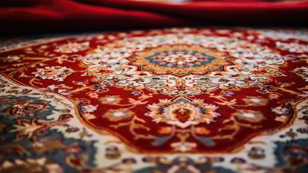 vibrant red oriental rug photo