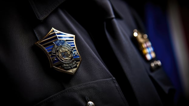 law thin blue line badge photo