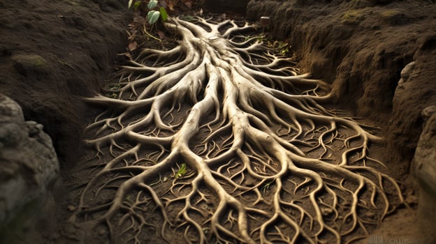 twisted tree roots fruit photo