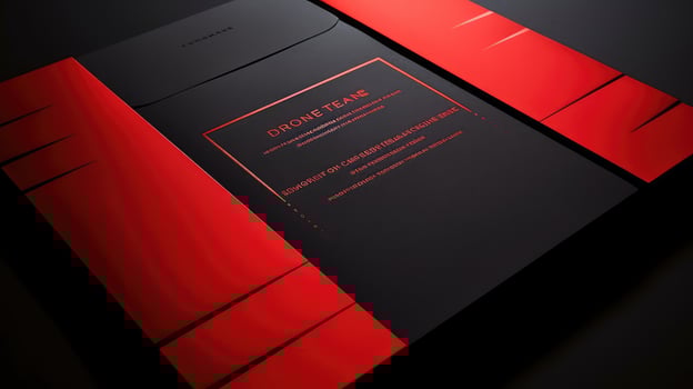 modern invitation red photo