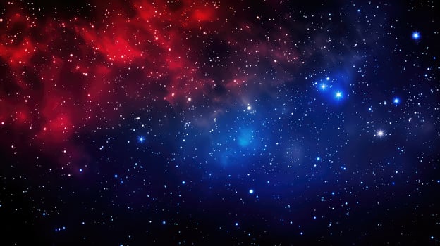 night red and blue stars photo