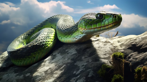 reptile green viper photo