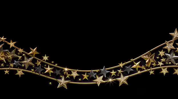 reflective gold star border photo