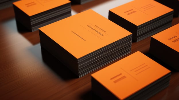sleek business card orange photo