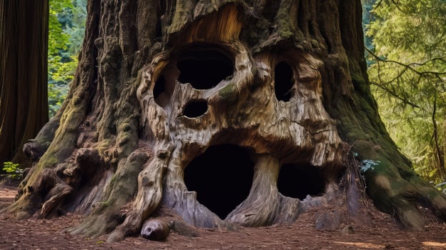 hollow big tree trunk photo