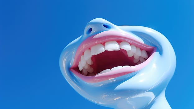 bright smile blue photo