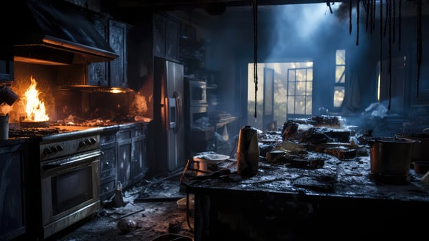 aftermath house fire kitchen photo