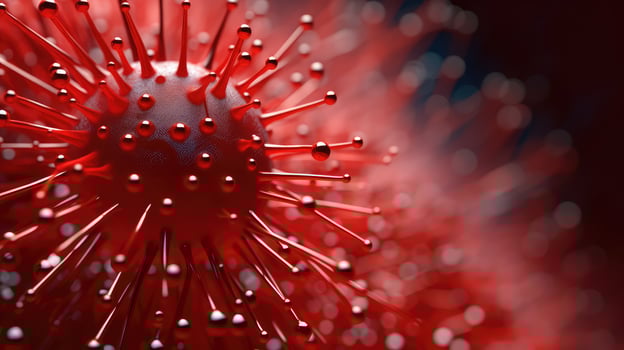 microscope virus red photo