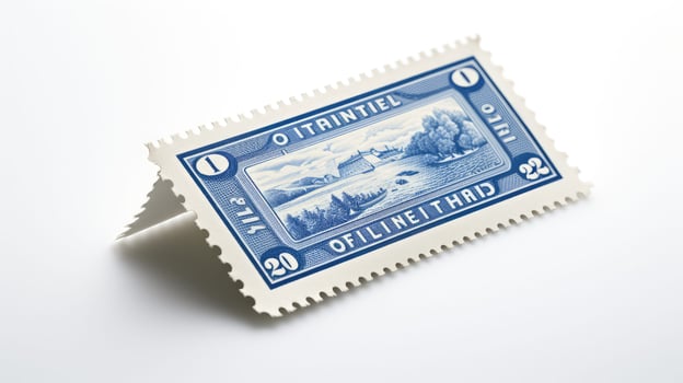 design blue stamp photo