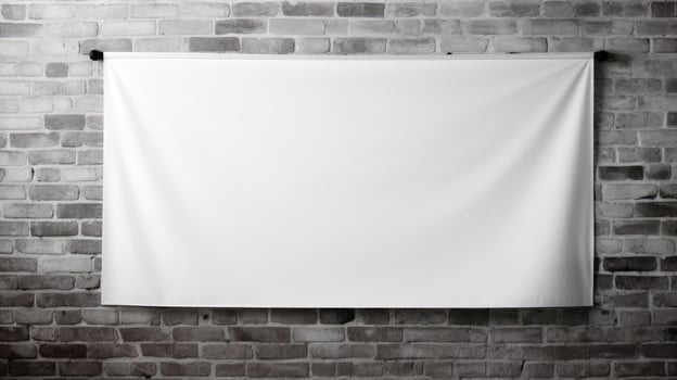 contrast blank white banner photo