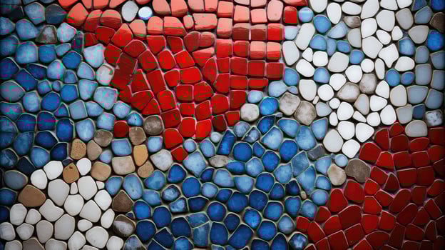 tile background red and blue photo