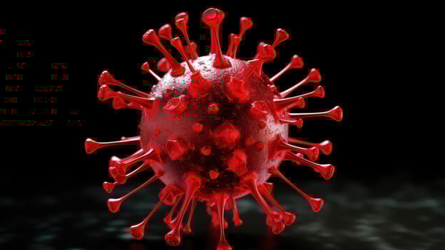 corona covid virus red photo