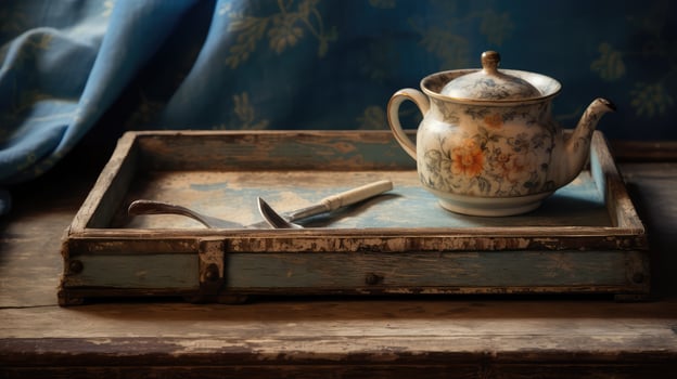 patina wood tray photo
