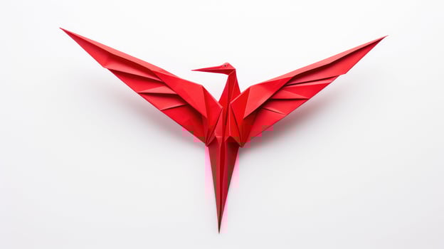 crane origami red photo