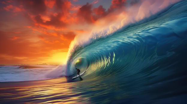 ocean soft blue waves photo