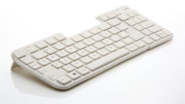 foldable computer keyboard white background photo