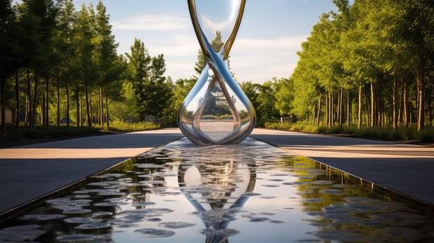 park hour glass water photo